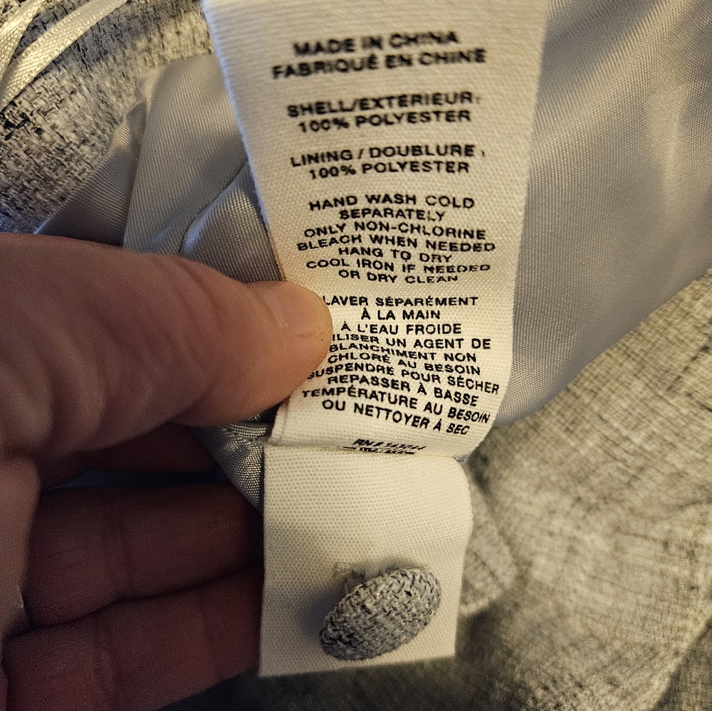 NWT Avec Les Filles Gray Tweed Halter Top Size M - Picture 7 of 9